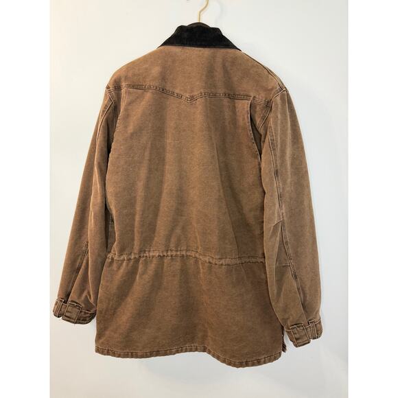 Vintage Carhartt Chore Coat Mens L Blanket Lined Barn Jacket Brown Outdoor - Picture 5 of 11